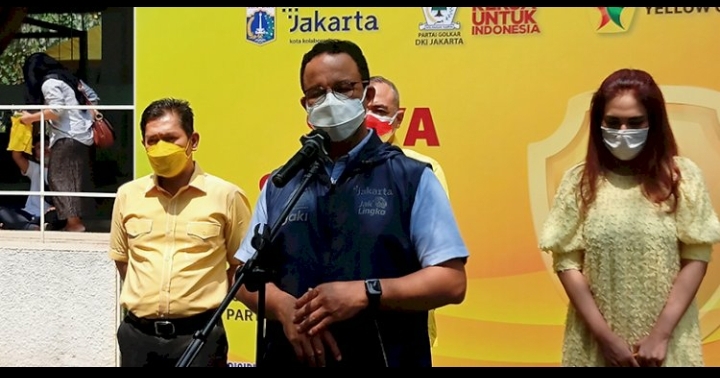 Sambangi Kantor Golkar Jakarta, Anies Baswedan Apresiasi Konsep Ruang Terbuka Hijaunya